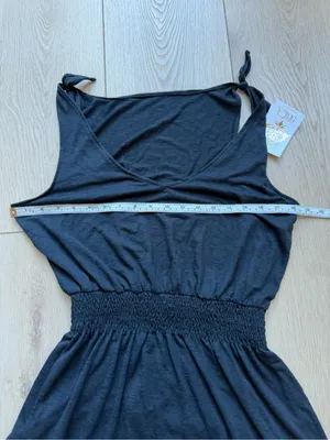 BECCA NWT Breezy Basics Swim Cover-Up Dress size Small Black Swimsuit Beach Mini thumbnail 8