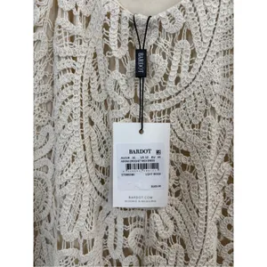 Bardot Adoni Crochet Midi Dress in Light Beige thumbnail 5