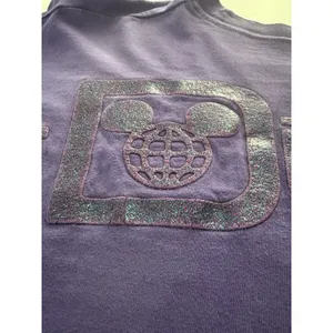 Walt Disney World Purple Potion Glitter Spirit Jersey Size Medium Oversize thumbnail 16