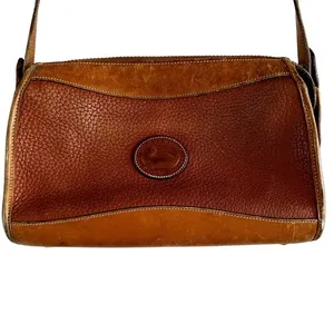 Vintage Dooney & Bourke Crossbody Satchel Bag Adjustable Zip Closure Brown thumbnail 1