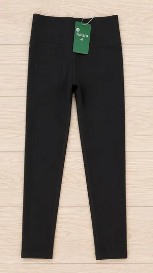 Halara Women's Ribbed High Waist Leggings Black Sz XS NWT thumbnail 1