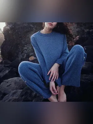 NWT Free People Free-Est Button Up Sweater Set - Blue Sea Combo - XS thumbnail 4