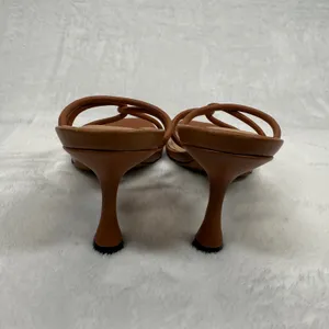 Matiko Arlo Heeled Mules Strappy Square Toe Cognac‎ Brown Heels Size 38 thumbnail 6