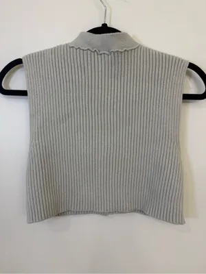 Free People Naiome Rib Micro Vest in Truthsayer Grey Size Small thumbnail 2