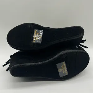 Top Moda Boots Womens 6.5‎ Black Moc Toe Lace Up Wedge Moccasin Bootie NEW thumbnail 8