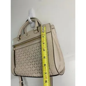 kate spade medium handbag w strap white leather cr thumbnail 5