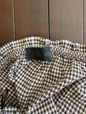 ZARA Gingham Skirt Mini thumbnail 3