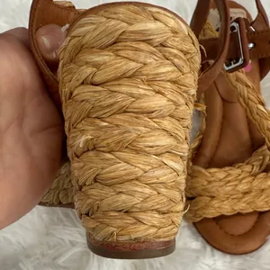 Andre Assous Tan Braided Wedges Size 5 thumbnail 4