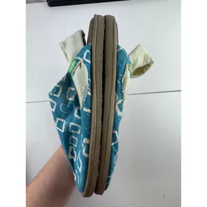 Sanuk Yoga Sling Sidewalk Surfers Womens 7 Blue White Geometric Boho Comfort‎ thumbnail 6