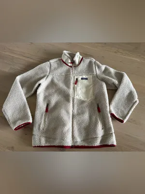 Patagonia Women's Classic Retro-X Fleece Jacket cream red size large thumbnail 2