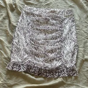 Free People Y2K Zebra Ruffle Ruched Micro Mini Skirt XS nwt thumbnail 5