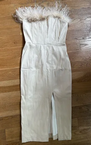 Feather dress White Size XS thumbnail 1