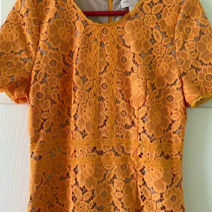 👗 🌟 Anthropologie Rachel Parcell Orange Lace Midi Dress S like XS 0 2 Wedding thumbnail 11
