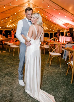 For Love & Lemons Pearl Bridal Dress in Ivory thumbnail 4