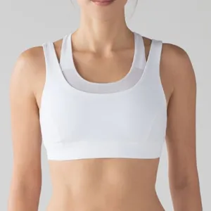 Lululemon Women's Size 8 Glide and Stride Bra Light Gray Mauve Mesh Polka Dots thumbnail 9
