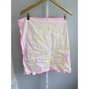 Lilly Pulitzer Pink Yellow Green Abstract Print Scarf thumbnail 2