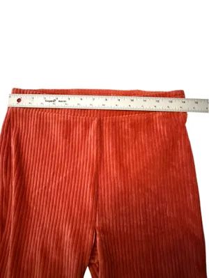Aerie Ribbed Flare Pants Women’s M Burnt Orange Pull On Stretch thumbnail 13
