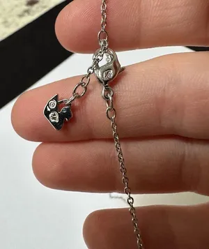 Swarovski (Swan Signed) Crystal Teardrop Silver Tone Necklace thumbnail 8