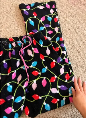Soft Christmas pajama pants Black thumbnail 2