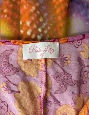 Pink Lily Floral V-Neck Smocked Waist Balloon Sleeve Peasant Blouse✨ thumbnail 5