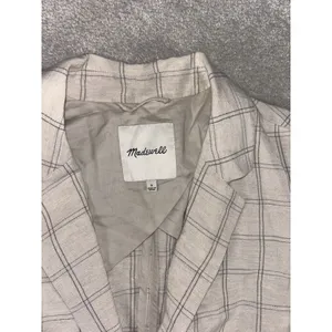 Madewell Dorset Blazer Windowpane Size S Minimalist‎ Oversized Linen thumbnail 6