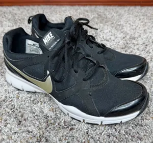 Nike In Season TR 2 Sneakers Tennis Shoes 6.5 Black Metallic Silver White thumbnail 1