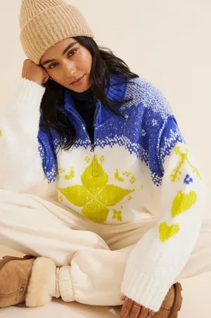 Free People Mythical Pullover in Starbright Combo XS thumbnail 1