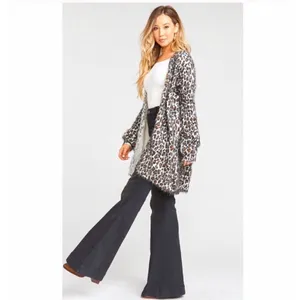 Show Me Your Mumu Women's Easy Cardigan Leopard Print Brown Size Medium thumbnail 3