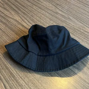 Dolls Kill Black Bucket Hat White Logo Embroidery thumbnail 2