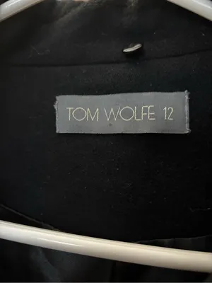 Vintage Tom Wolfe black cropped gothic, tactical aesthetic wool jacket Size 12 thumbnail 2