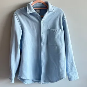 aritzia baby blue cozyfleece button up sweatshirt thumbnail 1