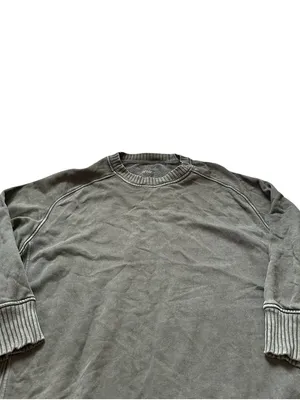 Aerie Crewneck Sweatshirt Olive Green Loungewear Oversized Relaxed Fit thumbnail 3
