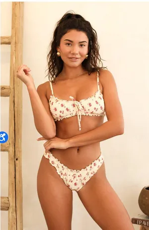 Dippin' Daisy's Bikini Set with shorts Tan Size M thumbnail 4