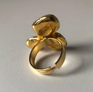 Gold Ring With Three Stones thumbnail 5