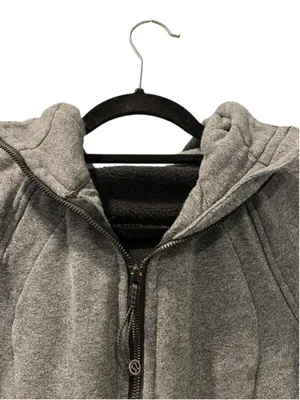 Lululemon Scuba Full Zip Hoodie Classic Fit Heathered Gray Jacket Size 4 Stretch thumbnail 4
