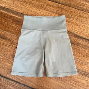 Vuori Ribbed Studio Shorts Sage Green XS thumbnail 3
