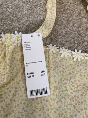 Yellow Urban Outfitters Crop Top thumbnail 3
