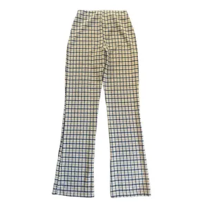 Urban Outfitters -‎ High Rise Kick Flare Pants XS yellow black plaid thumbnail 3