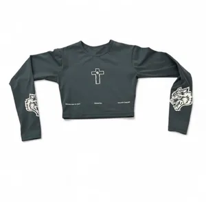 Darc Sport Wolves Crop Top Long Sleeve Size Small 56 of 500 thumbnail 2
