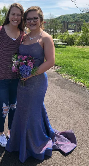 Sherri Hill Purple Glittery Prom Dress! thumbnail 8