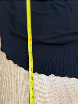 Free People Shimmy Shake Top Black Ribbed Open Back Long‎ Sleeve Size S thumbnail 7