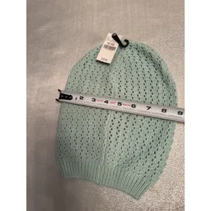 NWT Baby Blue Beanie Knit Teal Women's Hat Slouchy Cozy Comfy thumbnail 2