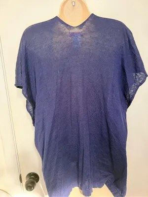 Lilly Pulitzer Linen Cardigan Sweater XXS XS True Navy Myra Open Front Drape thumbnail 11