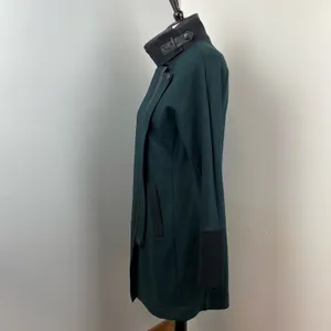 New CABI Dark Green Renaissance Asymmetrical Zip Long Jacket Small 3725 thumbnail 11