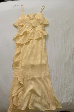 Yellow Ruffle Floral Dress Wild Fable Maxi thumbnail 1