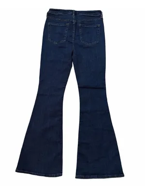 Free People High-Rise Flare Jeans Women’s 29 Dark Wash Stretch Denim Retro 30x31 thumbnail 3