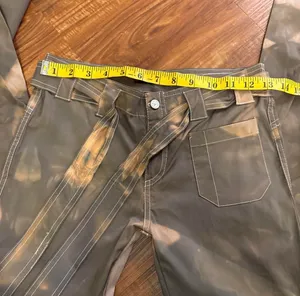Faux leather flared cargo pants Brown Size 0 thumbnail 8