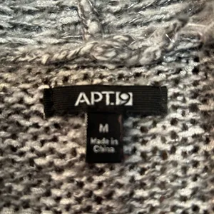Apt. 9 Silver/Gray Knit Sweater long sleeve open front Holiday sparkle size M thumbnail 3