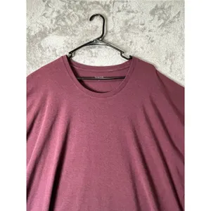 Garnet Hill Boxy Ruffle Detail Tee Small Garnet 3/4 Sleeve Tunic Organic Cotton thumbnail 2