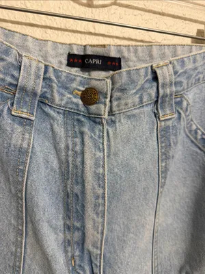 Vintage Gorpcore Capri Crop carpenter Jeans utility chore ranch granny mom thumbnail 3